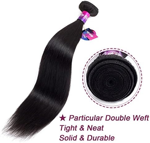 Mornice Hair 10A Peruvian Straight Hair Virgin Human Hair Bundles Real Hair Extension Unprocessed Weave Weft Natural Black