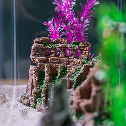 Aquatic Roman Colosseum Pillars Gladiators Large Aquarium Ornament Decor Decoration Fish