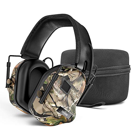 TOENNESEN 2019 Professional Sport Sound Amplification Electronic Shooting Earmuff, NRR 27 dB Ideal for Shooting and Hunting(Camo)
