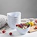 Aidio Melamine Salad Bowls - 6pcs Dinner Bowls Set for Cereal, Fruit, Dessert, 33oz, White