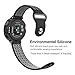 MoKo Garmin Forerunner 235 Watch Band, Soft Silicone Replacement Watch Band for Garmin Forerunner 235/235 Lite / 220/230 / 620/630 / 735XT, Approach S20 / S5 / S6 Smart Watch, Black + Gray