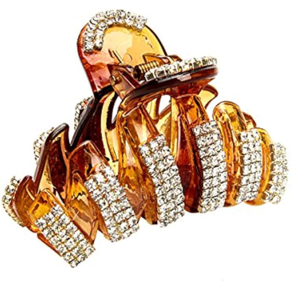 Exquisite Acrylic Rhinestones Large Fancy Hair Claw Clip Women Lady