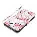 UrSpeedtekLive Premium PU Leather Flip Wallet Case Cover w/Card Slots & Stand for iPhone SE 2022/2020, iPhone 7/8 4.7 Inch, Flower 2