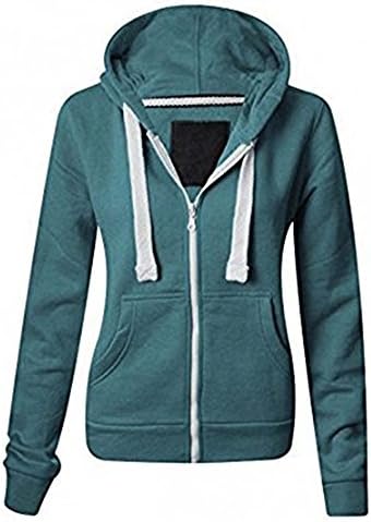 Made by PURLยฎ Womens Ladies Plain Hoodie Zip Zipper Pockets Long Sleeve Hooded Top Hoody Jacket Coat Sweat Shirt Sweater UK Sizes 6-22
