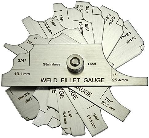 7piece Fillet Weld Set Gage Rl Gauge Welding Inspection Test Ulnar Metric &amp; Inch by RIVERWELDstore