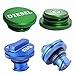 Vinkki Magnetic Diesel Fuel Cap for Dodge, Billet Aluminum Diesel Fuel Cap Accessories and Blue DEF Cap for Dodge Ram Truck 1500 2500 3500 (2013-2017) Combo Pack