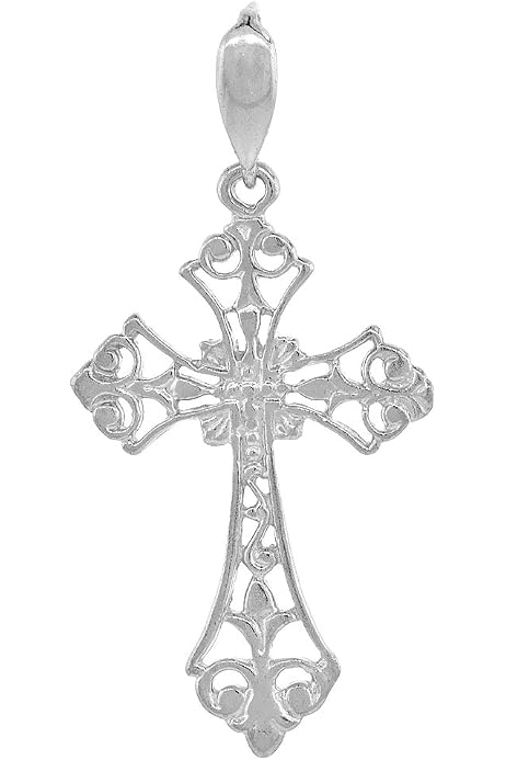 Sterling Silver Filigree Cross Pendant 