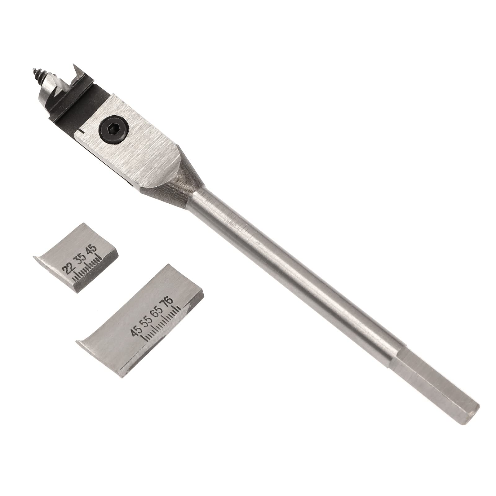 Expansive Flat Woodworking Boring Drill Bit Adjustable 22-76mm Spade Bit