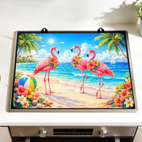 JOYHAUE Tropical Flamingo Stove Top Cover
