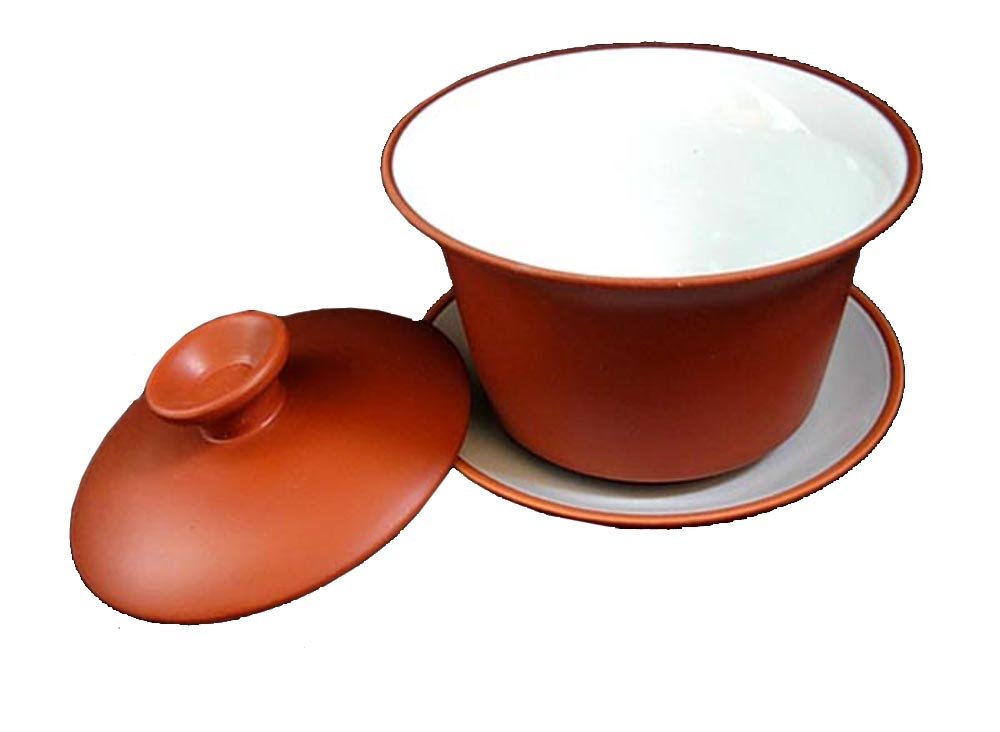 Yixing Teacup 4oz/128ml Kungfu Tea Bowl White Glaze Gaiwan Cup