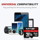 Magix 64GB microSD Card Class 10 U3 V30, 95MB/s Read Speed, PRO Series, SD view 3