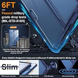 INFILAND Surface Pro 9 Case, Crystal Clear