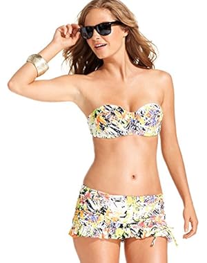 JESSICA SIMPSON SWIMSUIT,BIKNI TOP TROPICAL-PRINT BUSTI MULTI S