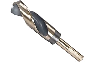 CoCud Reduced Shank Twist Drill Bits, 25mm Cutting Edge, Titanium & Nitride Coated High Speed Steel 4341 - (Applications: for