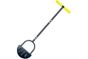 Saw-Tooth Edger Lawn Tool, Half Moon Lawn Edger with T-Grip, Sidewalk Grass Long Handled Step Edger for Clean Walkway & Garde