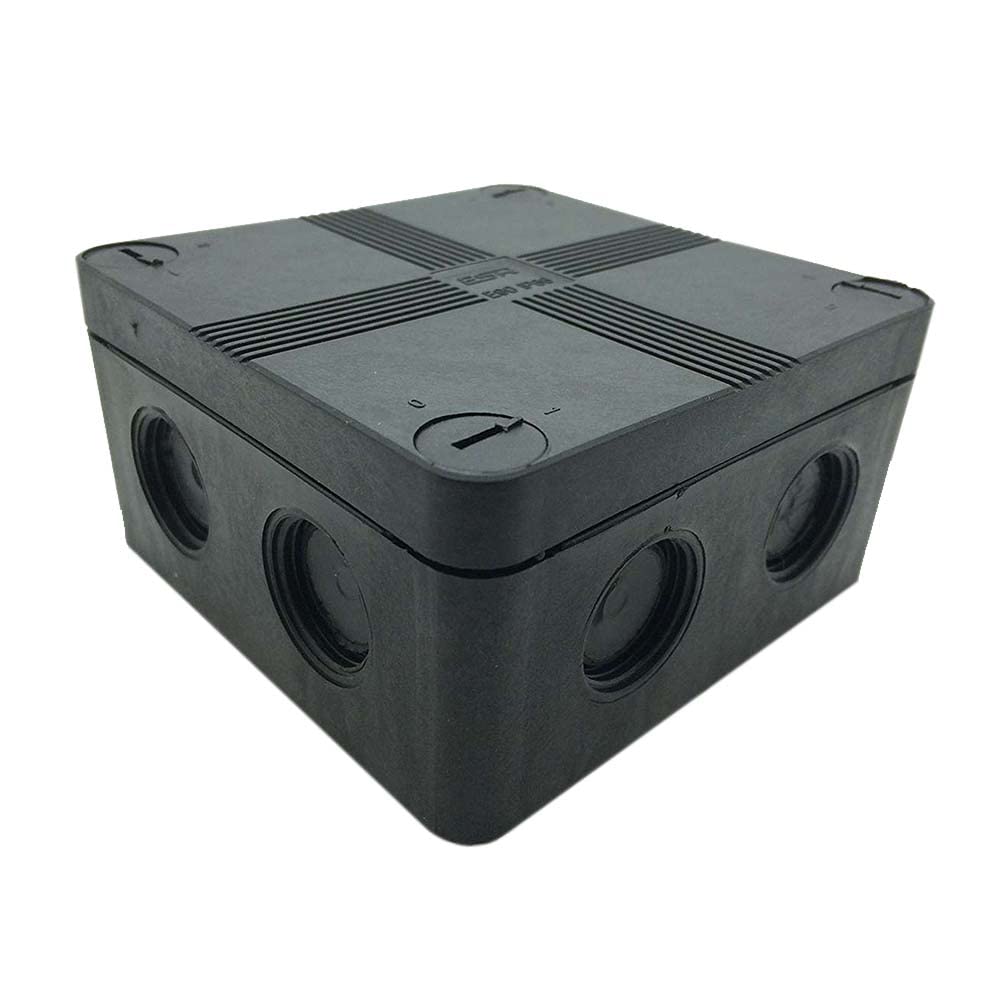 IP66 Black Weatherproof Outdoor / External Junction Box Complete With Connector