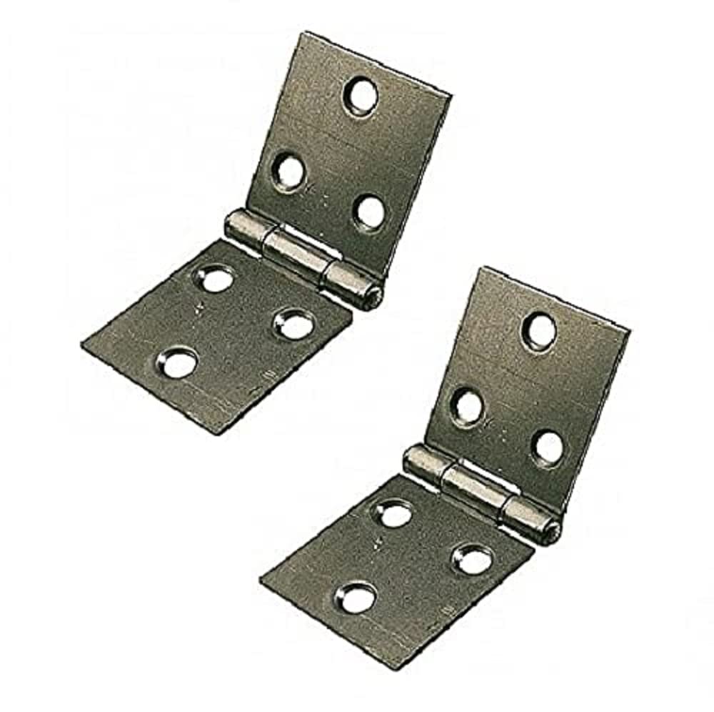 Merriway BH03847 (2 Pcs) Backflap Hinge, Self Colour, 38 mm (1.1/2 inch) - Pack of 2 Pieces, Grey
