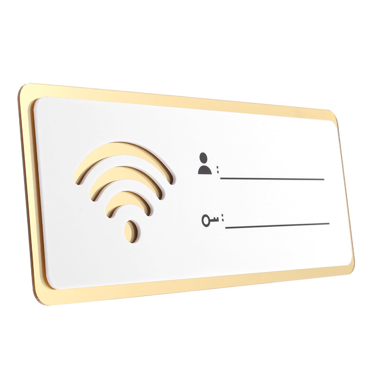 Beavorty Rewritable Acrylic Wifi Password Sign Board 7.9X3.1 Inch for Home Office Shop Display Wifi Code Sign for Guests