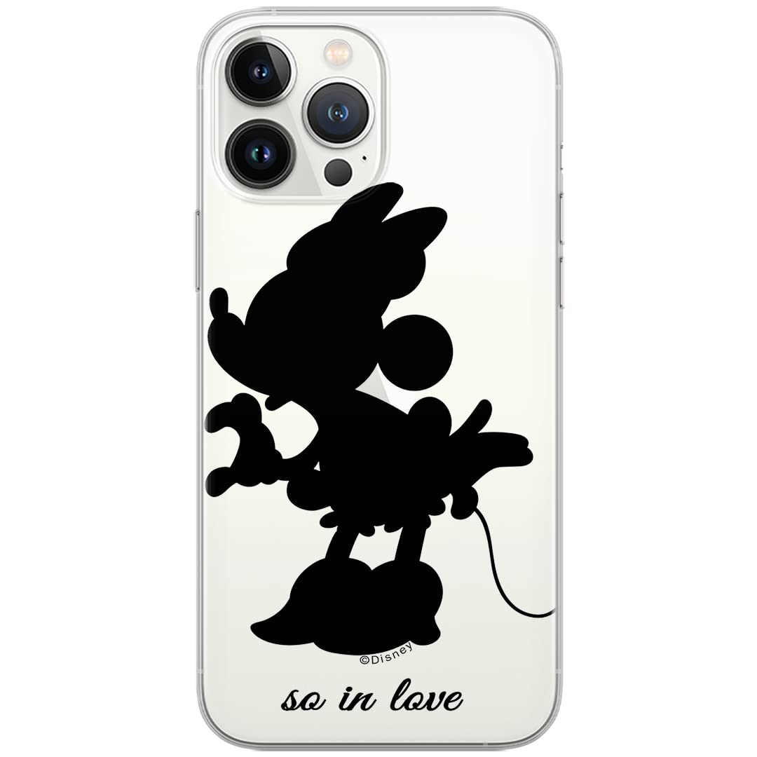 ERT GROUP mobile phone case for iPhone 13 PRO original and officially licensed Disney pattern Minnie 002 optimally adapted to the shape of the mobile phone, partially transparent case made of TPU