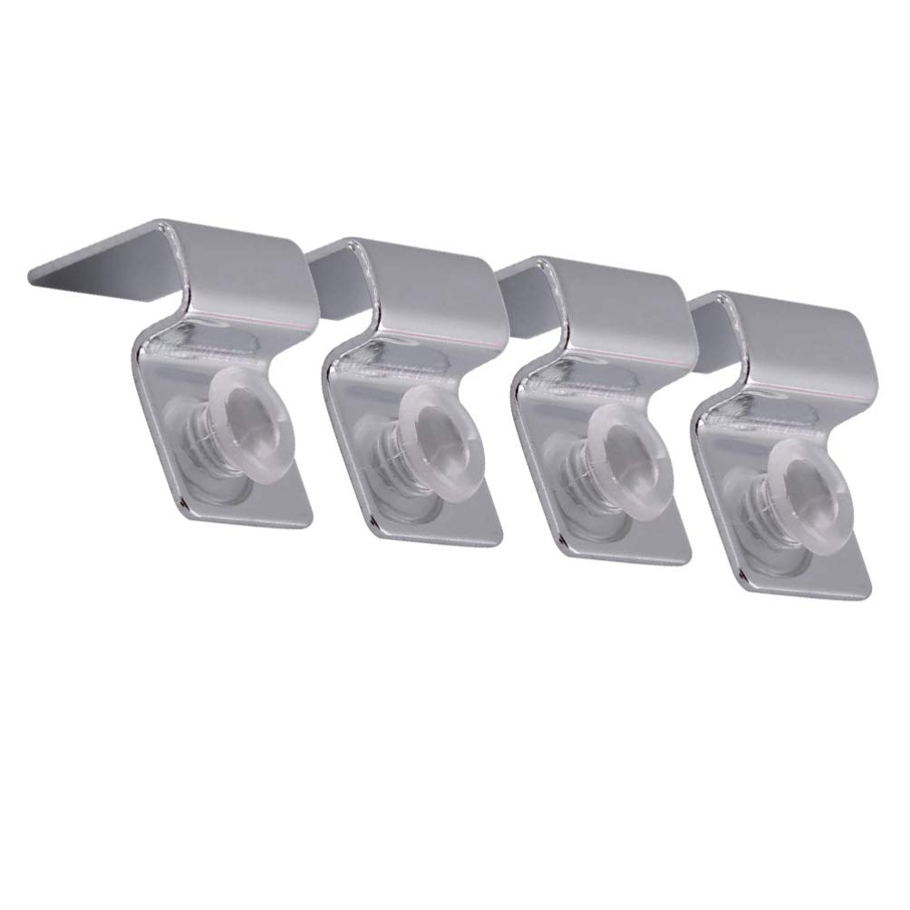 ULTECHNOVO Aquarium Support Bracket Holders Stainless Steel Lid Clips, Fish Tank Glass Cover Holder Aquarium Glass Cover Support Aquarium Universal Lid Clips for Aquarium (8mm, 4pcs)