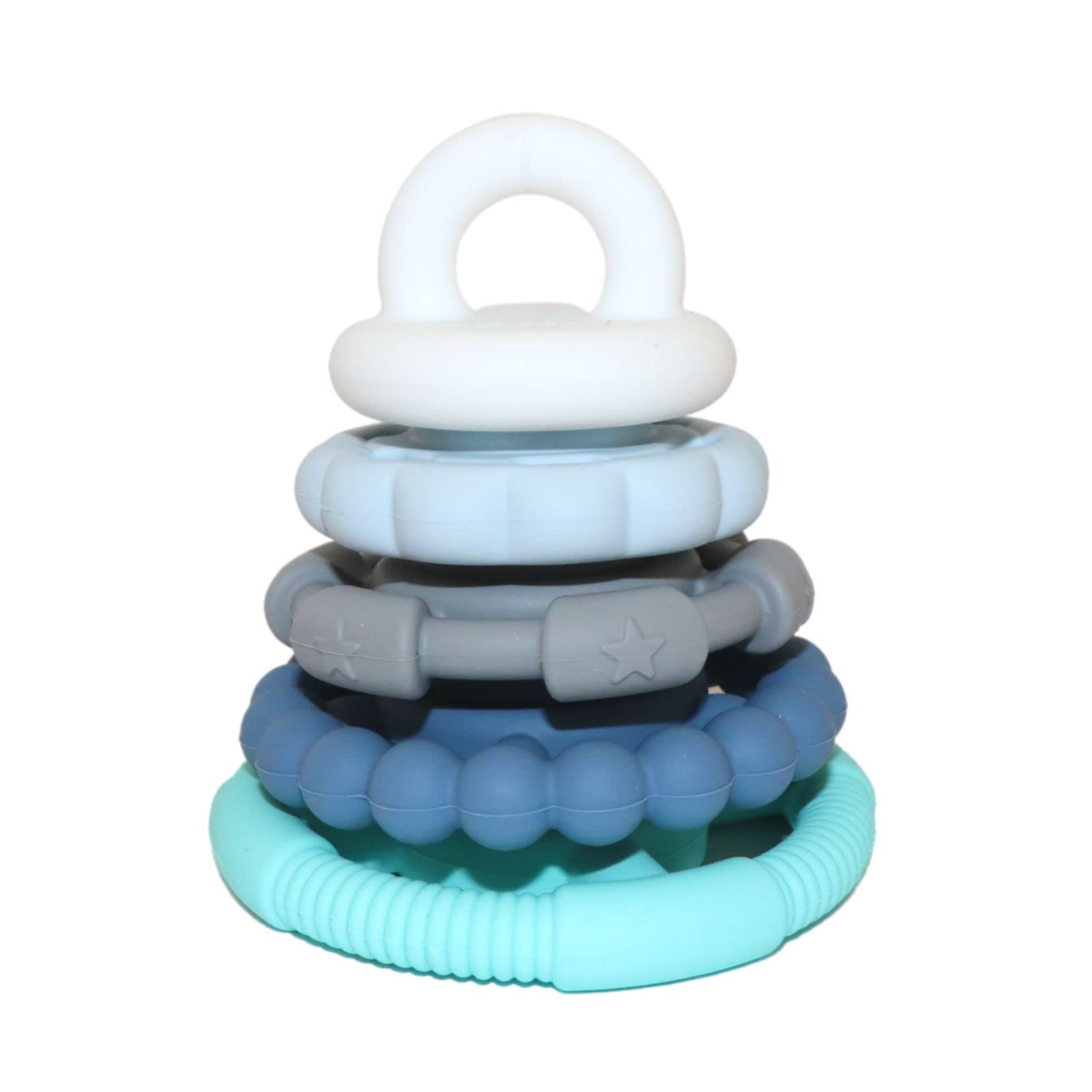 Jellystone Designs Rainbow Stacker & Teether - Ocean. Baby Stacker Toy. Suitable for Boys & Girls from Birth
