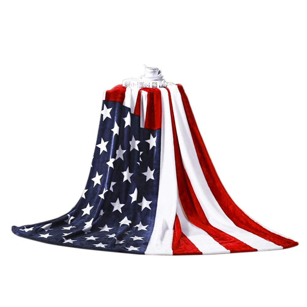 ITODA Soft Throw Blanket America Flag Flannel Blanket Warm Bed Blanket Lightweight Fleece Travel Blanket Nursery Baby Blanket Great British Flag Sofa Couch Chair Blanket Bedspread Cover