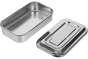 Stainless Steel Sterilizer Box with Lid Seamless Instrument Tray for Clinical and Laboratory