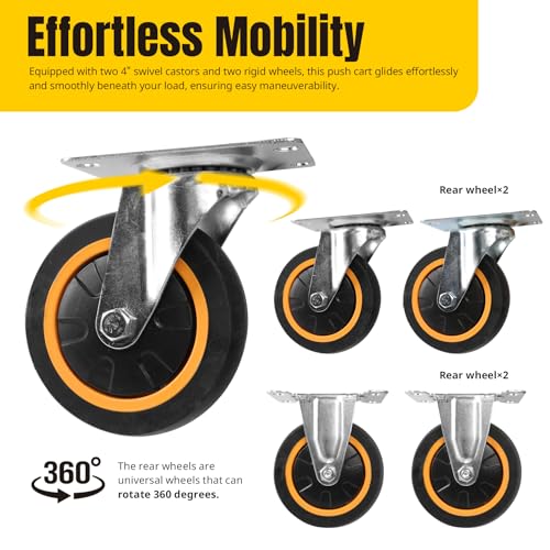 MAXWORKS 80877- FOLDABLE PLATFORM TRUCK PUSH DOLLY 660 LB. WEIGHT CAPACITY