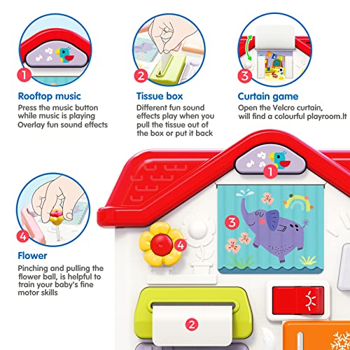 YOSICIL Musical Baby House Toys, 10 Months and Up Baby Sensory