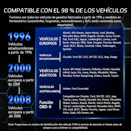 KONNWEI Escáner OBD2 KW330, Escáner Automotriz Profesional, Lector de códigos Universal, Diagnóstico de fallas del Motor, Herramienta de diagnóstico para los Coches de protocolo OBD2