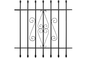 WEWORTH Spear Point Heavy Duty Window Bar,Window Security Bars Guards for Prevent Burglary,Safety for Home and Pet(36×36,Black,Choose The Installation Accessories You Need Separately)