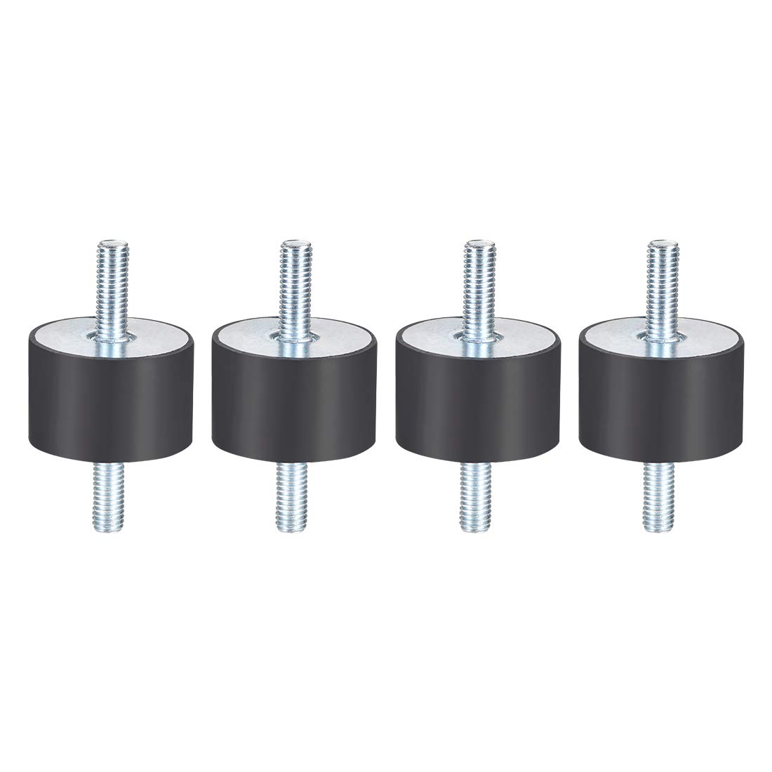 sourcing map 40 x 25mm Rubber Mounts,Vibration Isolators,Shock Absorber with M8 x 23mm Studs 4pcs