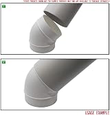Kair 100mm 4in Plastic Duct 45 Degree Elbow Bend White view 4
