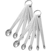 Norpro 3080 Mini Stainless Steel Measuring Spoons, Set includes (tad, dash, pinch, smidgen and a drop) (2, 5 Inch)