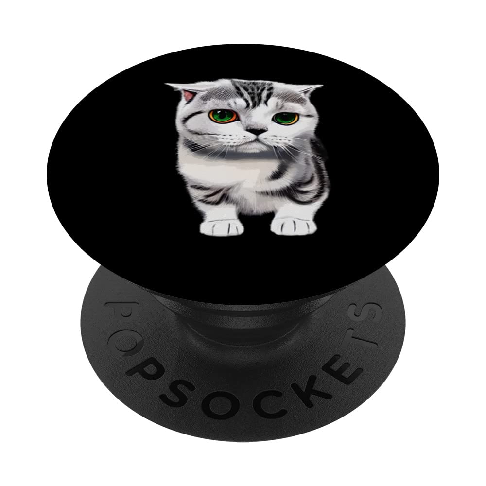 Folded Ears Cat Fold Ear Kitten Cub PopSockets Swappable PopGrip