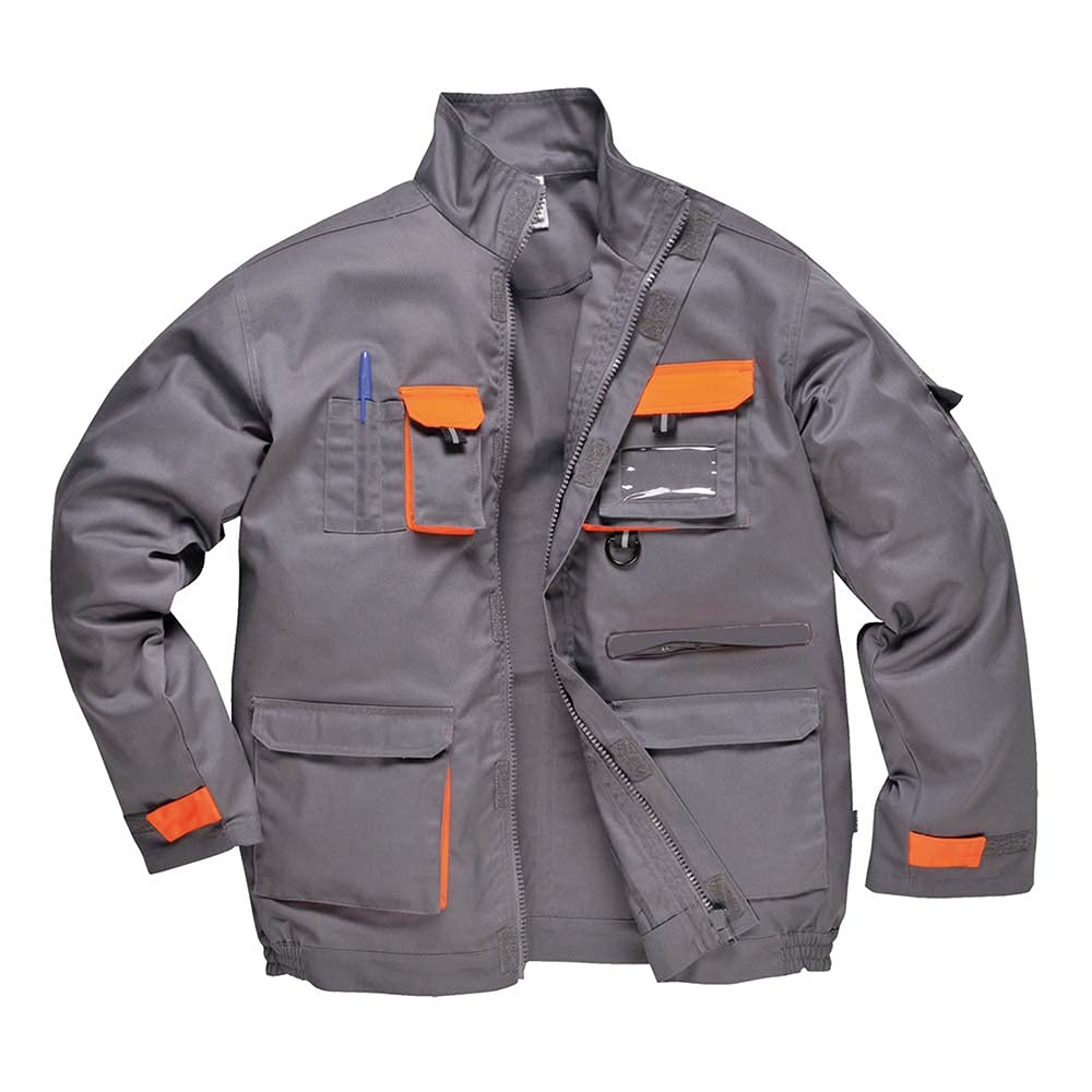 Portwest Texo Contrast Jacket, Size: XL, Colour: Grey, TX10GRRXL