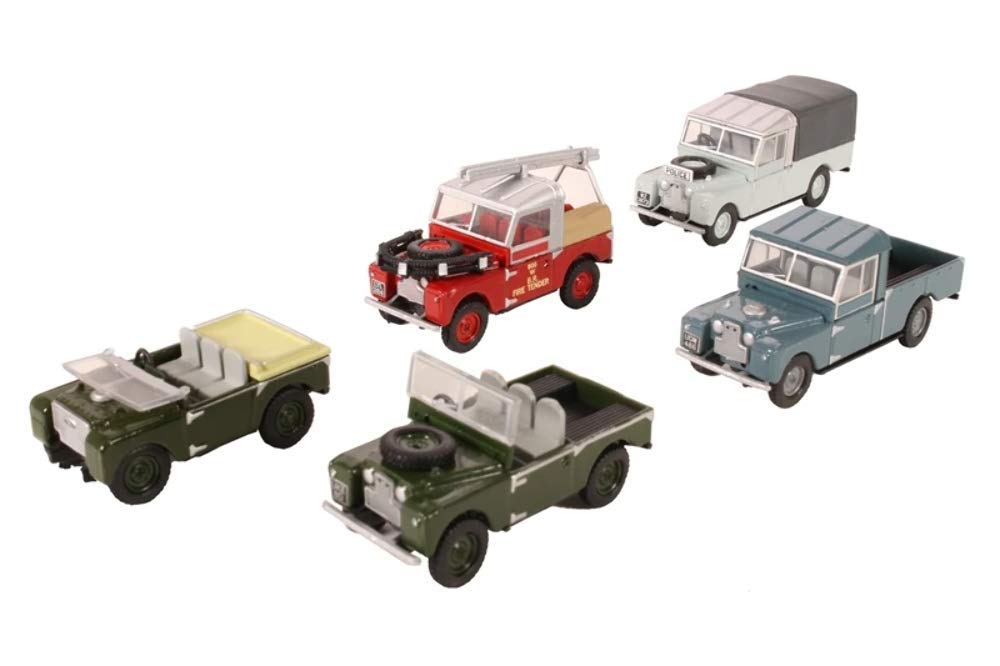 Oxford Diecast Land Rover 5 Car Set - Land Rover Series 1