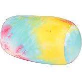 Focustree Neck Roll Pillow Tube Microbead Pillows Body Sopport Microbead Bolster 7 and 12Inches Travel Pillows for Chair Sleeping Car Seat Emotional Colorful Dormroom Accessory(Tie Dyeing)