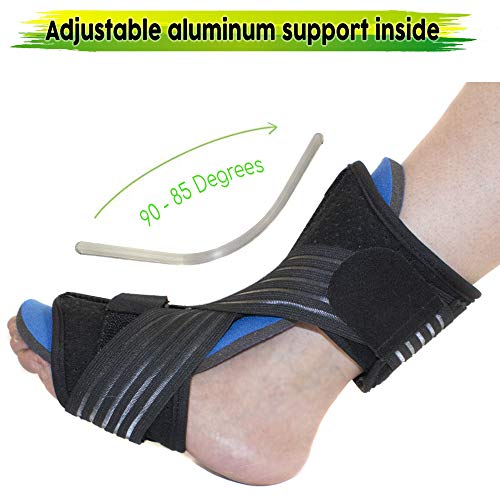 Plantar Fasciitis Night Splint Set 6Piece Kit w/ Adjustable Plantar