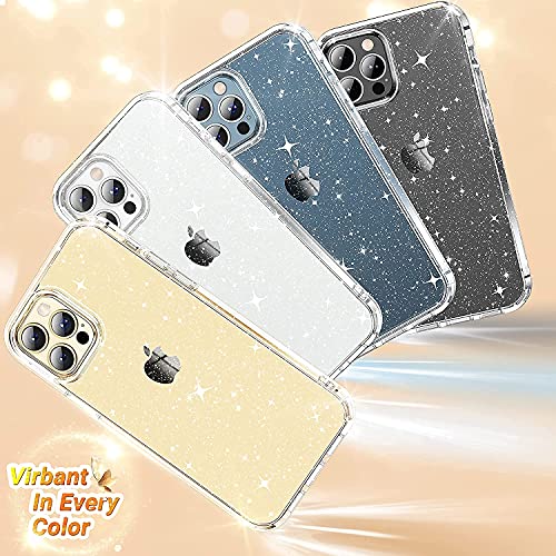 CASEKOO Diamond Glitter Designed for iPhone 12 Pro Max Case, [Yellow