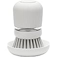 Brabantia 302626 Refillable Soap Dispensing Washing Up Scrubbing Dish Brush, One Size, Light Gray