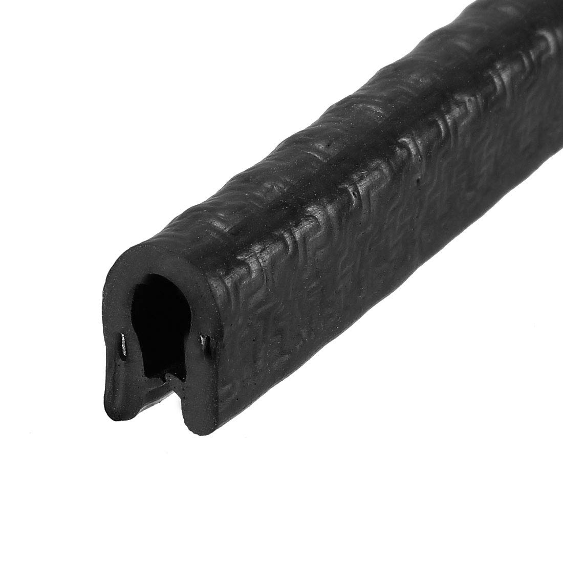 Photo 1 of uxcell Edge Trim U Seal Black PVC Plastic U Channel Edge Protector Fits 1/32'' - 3/32'' Edge 10 Feet Length