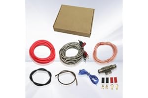 ZNCLCES 2026 Upgraded 4 Gauge Amplifier Wiring Kit - Power Your Car Audio System with 17 CCA Power Wire, RCA Cable & 100A Fus