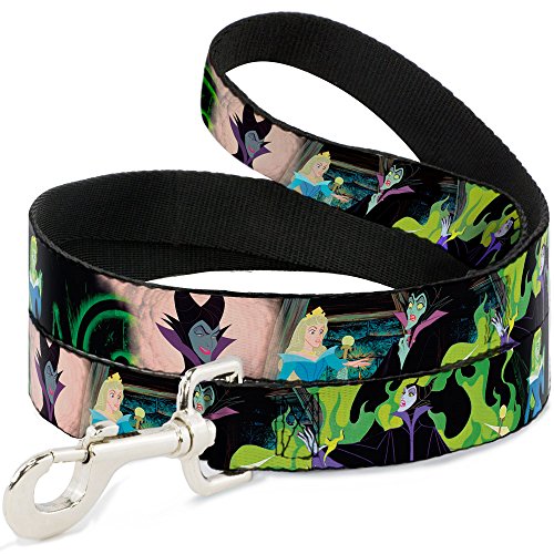Buckle-Down Pet Leash - Princess Aurora & Maleficent Scenes - 6 Feet Long - 1/2