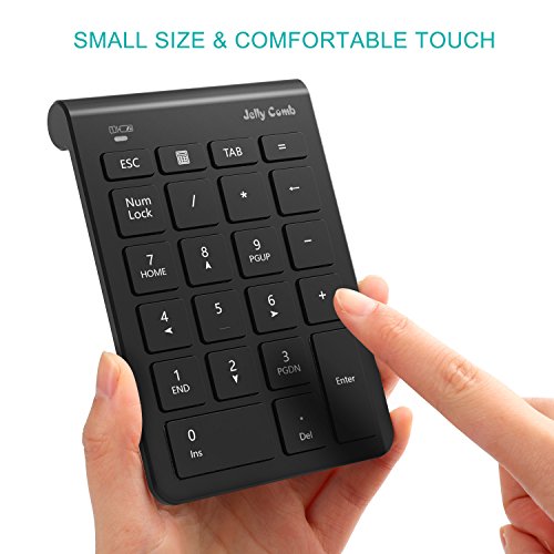 Wireless Number Pad, Jelly Comb N030 Portable Mini USB 2.4GHz 22Key