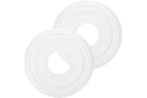 PATIKIL Ceiling Medallion, 2 Pcs 12" OD x 4" ID PU Decorative Ceiling Light Medallion Chandelier Medallion Molded Ceiling Lig