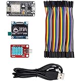 #1 Arduino WiFi ESP8266 Starter Kit for IoT, NodeMCU Wireless, I2C OLED Display, DHT11 Temperature/ Humidity Sensor, Comprehensive Manual with Exercises