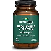 Prominent Nutrition Urolithin A + Fisetin, 30-Day Supply – Supports Vitality, Oxidative Stress, Muscle Recovery & Cellular Health – Vegan, Non-GMO, Gluten Free, 600mg Serving, 60 Capsules