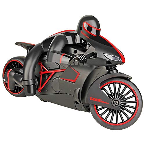 Nrpfell 2.4G Fashion Rc Motorcycle with Cool Light High Speed Rc Motorbike Model Toys Remote Control Drift Motor Kids Toys for Gift,Red