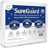 Queen Size SureGuard Box Spring Encasement - 100% Waterproof, Bed Bug Proof, Hypoallergenic - Premium Zippered Six-Sided Cover - 10 Year Warranty